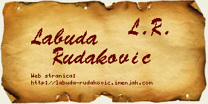 Labuda Rudaković vizit kartica